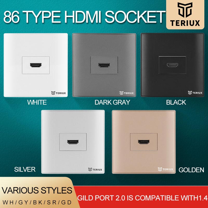 1 lubang dinding dinding HDMI